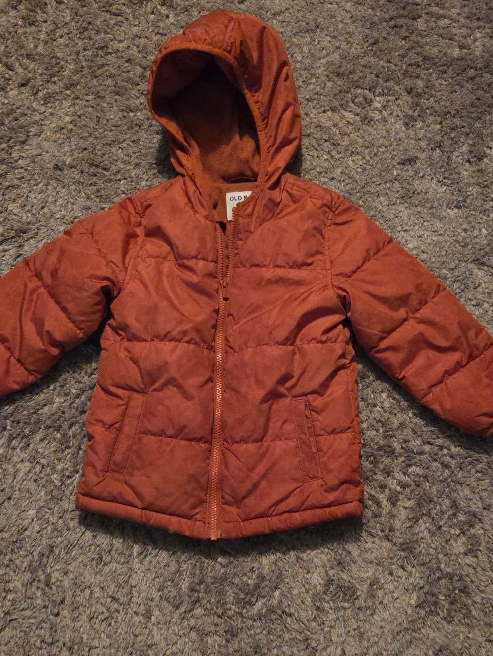 Old Navy Kids Hooded Puffer Jacket - Rust